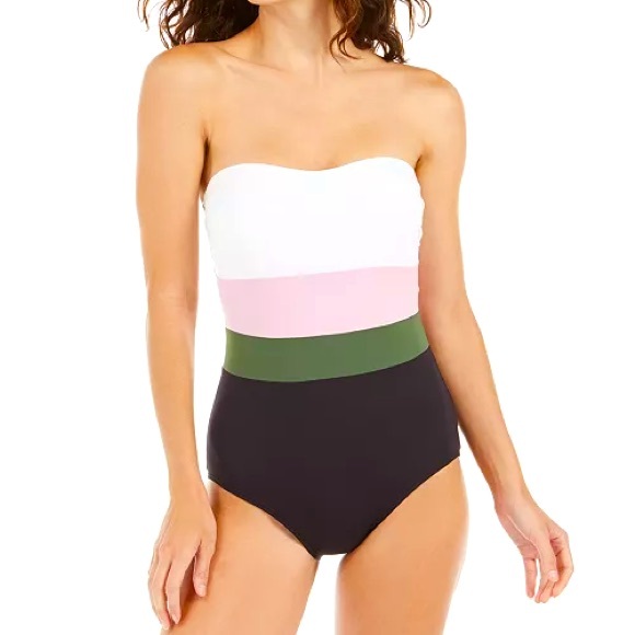 kate spade Other - Kate Spade Women's Colorblocked Strapless One Piece Swimsuit Bathing Suit Size S